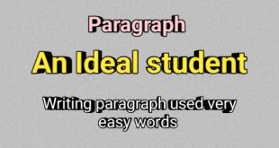 An Ideal student Paragraph very easy words used