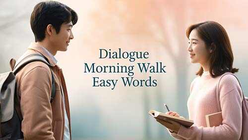 dialogue morning Walk for all class easy word