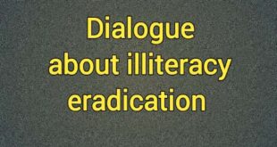 Dialogue about illiteracy eradication