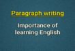 Importance of learning English paragraph