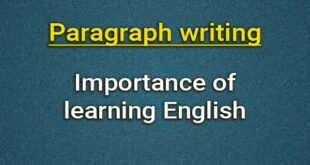 Importance of learning English paragraph