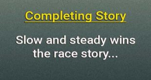 Slow and steady wins the race completing story