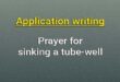 application for sinking a tube-well