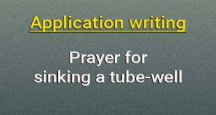 application for sinking a tube-well