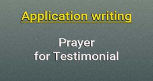 application for testimonial