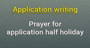 application half holiday