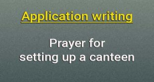 application setting up a canteen