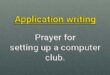 application setting up a computer club