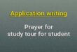 application study tour