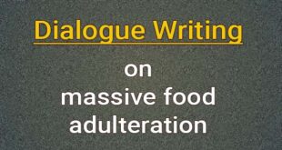 dialogue about on massive food adulteration