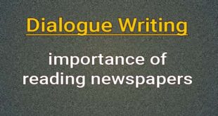 dialogue importance of reading newspapers