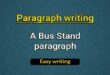 A Bus Stand paragraph