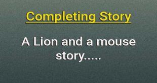 A Lion and a mouse completing story