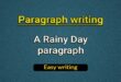 A Rainy Day paragraph
