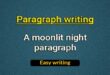 A moonlit night paragraph