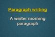 A winter morning paragraph