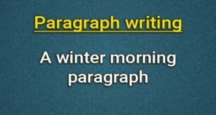 A winter morning paragraph