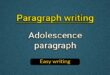 Adolescence paragraph