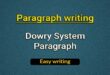 Dowry System Paragraph