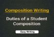 Duties of a Student Composition