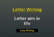 Letter aim in life