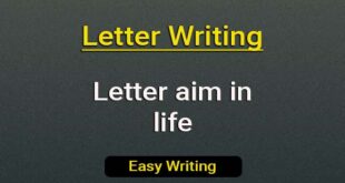 Letter aim in life
