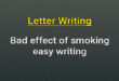 Letter bad effect of smoking