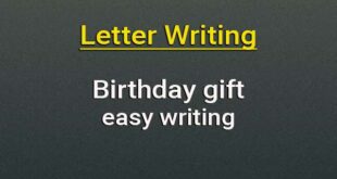 Letter birthday gift