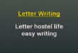 Letter hostel life