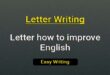 Letter how to improve English