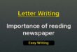 Letter importance of reading newspaper