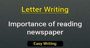 Letter importance of reading newspaper