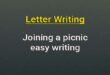 Letter joining a picnic