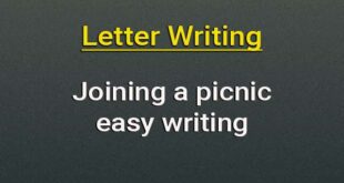 Letter joining a picnic