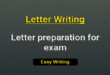 Letter preparation for exam