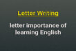 letter importance of learning English